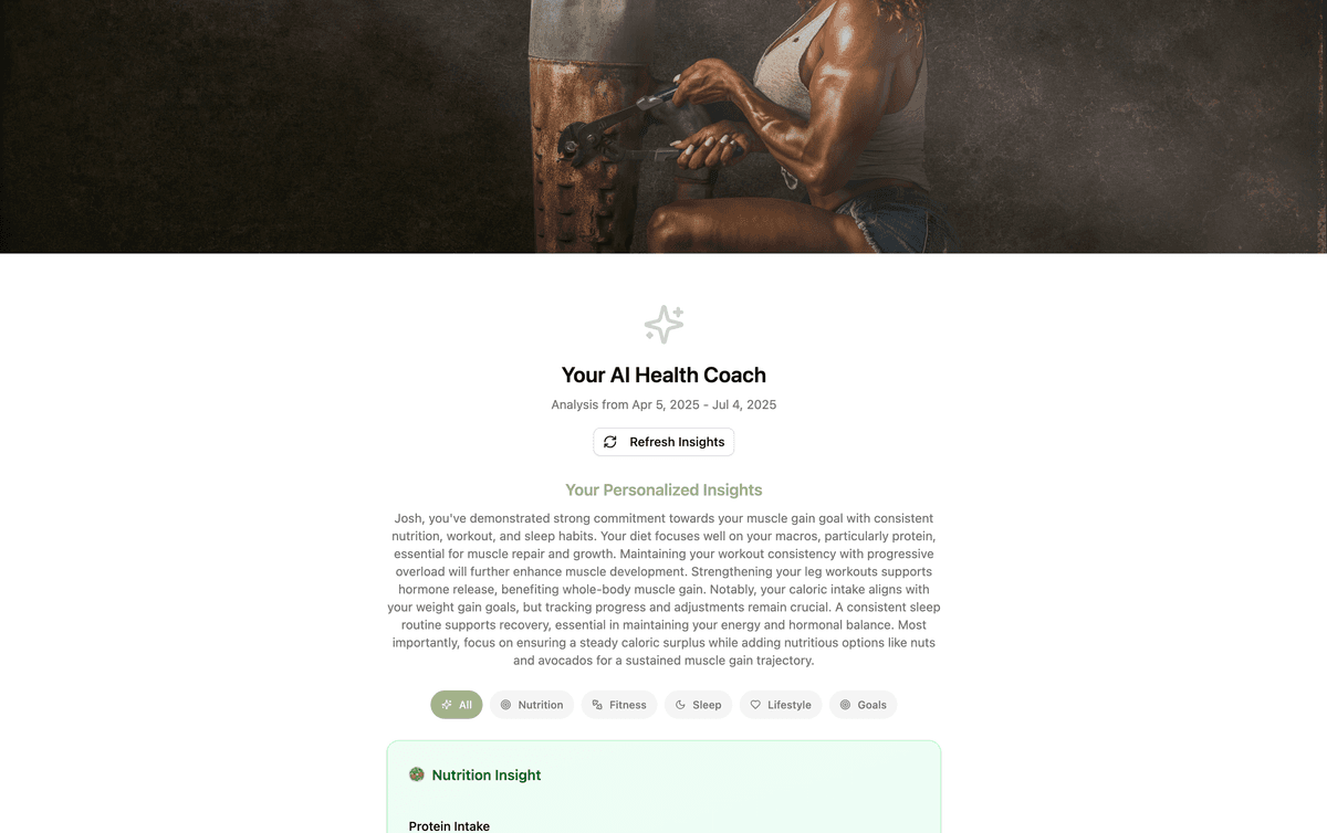 Precision app dashboard interface